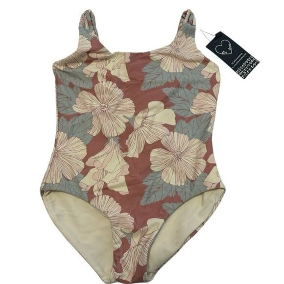 Retro Boho Flower Power One-Piece Baby Swimsuit Girls Size 4T - Picture 7 of 7